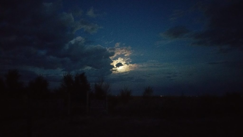 Moon playing with clouds